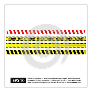 Barricade tape vector icon