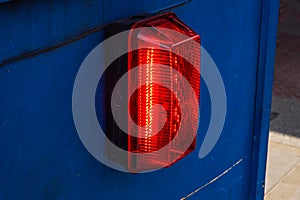 Barricade and Warning Light Closeup . traffic safety roadwork signs and light