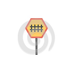 Barrier ahead colored icon. Element of road signs and junctions icon for mobile concept and web apps. Colored Barrier ahead can be