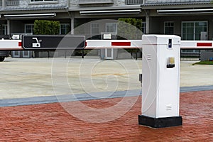 Barrier Gate Automatic system for security in village. Private A