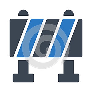 Barrier glyph colour vector  icon