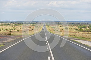 The Barrier Highway, the main highway through the outback of New South Wales, Australia