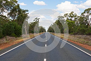 The Barrier Highway, the main highway through the outback of New South Wales, Australia