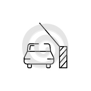 barrier icon. Element of transportation icon for mobile concept and web apps. Thin line barrier icon can be used for web and