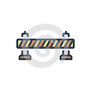 Color illustration icon for Barrier, inhibition and safety photo