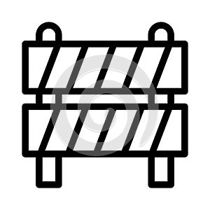 Barrier thin line vector  icon