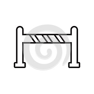 Barrier icon vector isolated on white background, Barrier sign , sign and symbols in thin linear outline style