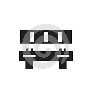 Barrier icon vector sign and symbol isolated on white background, Barrier logo concept