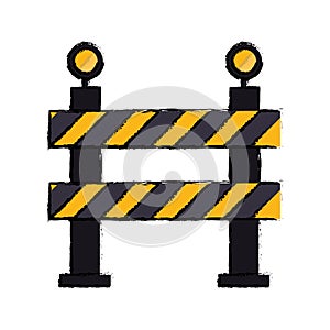 Barrier restricted street stripe design drawing