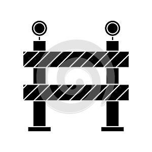 Barrier restricted street stripe design pictogram