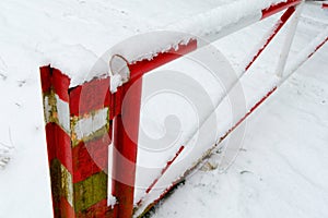 Barrier in the snow