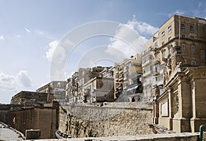 Barriera Wharf and Victoria Gate located at the Old City of Valletta, Southern Harbour District photo