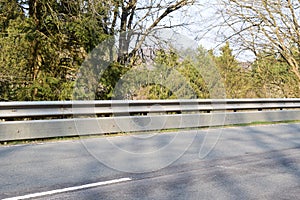 barriers at the roadside, car and bike protection