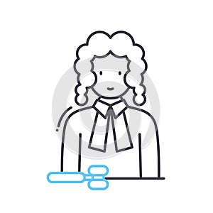 barrister line icon, outline symbol, vector illustration, concept sign