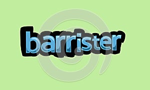 barrister writing vector design on a green background