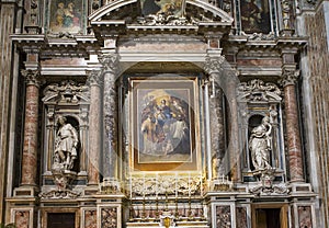 Barroco church of the Gesu Nuovo, Naples, Italy photo