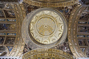 Barroco church of the Gesu Nuovo, Naples, Italy photo