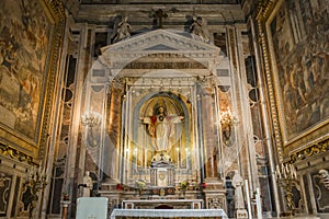 Barroco church of the Gesu Nuovo, Naples, Italy photo