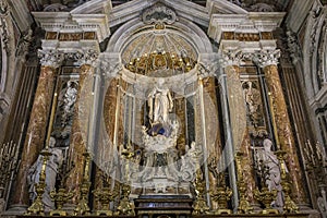 Barroco church of the Gesu Nuovo, Naples, Italy photo