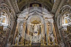 Barroco church of the Gesu Nuovo, Naples, Italy photo