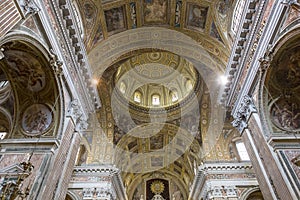 Barroco church of the Gesu Nuovo, Naples, Italy photo