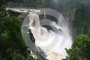 Barron falls in flood