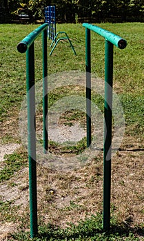 Bars and a crossbeam for sports exercises