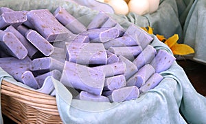 Bars of lavender soap