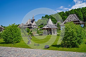 Barsana monastery in a beautiful summer day. Maramures County, Romania, Europe.