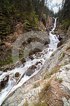 Barskon waterfall in Kirghizia