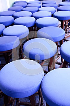 Barstools in blue