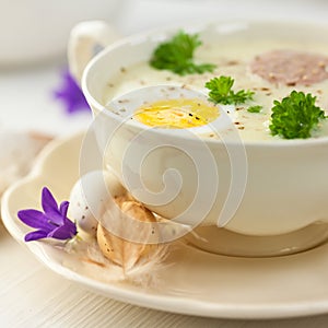 Barszcz BiaÃây. Polish easter soup