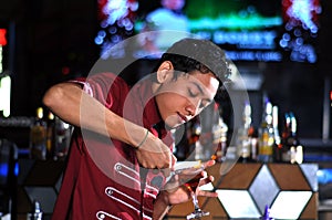 Bartender in actionn