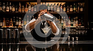 Bartender Making Cocktail