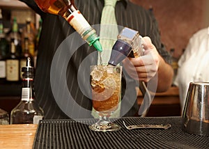 Bartender Pouring Drink photo