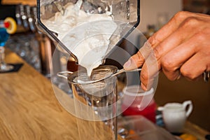 Bartender preparing cocktail