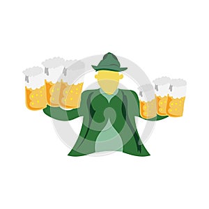 Bartender vector design for concocting alcoholic drinks