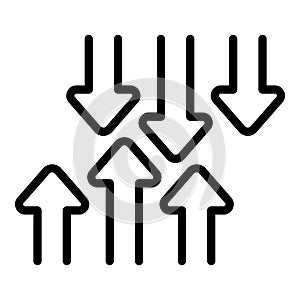 Barter direction icon outline vector. System cash