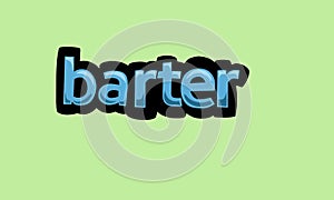 barter writing vector design on a green background