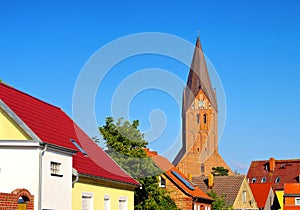 Barth city and church, an old town on the Bodden photo