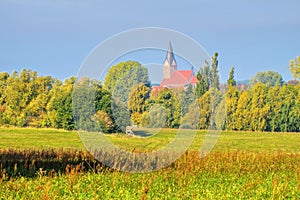 Barth landscape and church, an old town in Germany photo