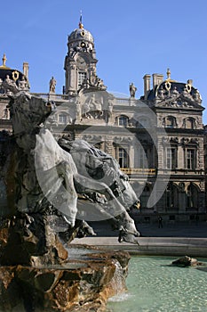Bartholdi fountain in Lyon