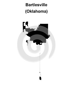 Bartlesville outline map
