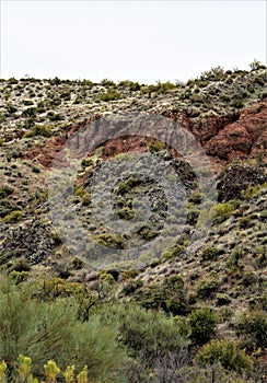 Bartlett Lake reservoir, Maricopa County, State of Arizona, United States scenic landscape view