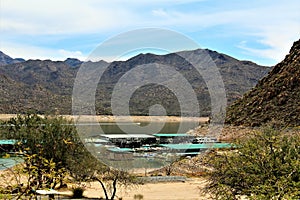 Bartlett Lake reservoir, Maricopa County, State of Arizona, United States scenic landscape view