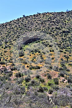 Bartlett Lake reservoir, Maricopa County, State of Arizona, United States scenic landscape view