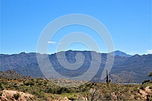 Bartlett Lake reservoir, Maricopa County, State of Arizona, United States scenic landscape view