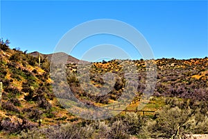 Bartlett Lake reservoir, Maricopa County, State of Arizona, United States scenic landscape view