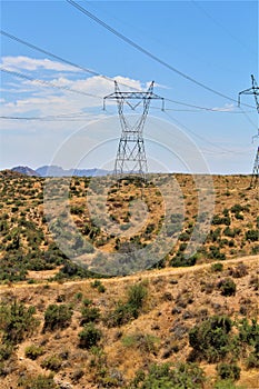 Bartlett Lake Reservoir, Maricopa County, State of Arizona, United States scenic landscape view