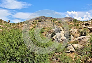 Bartlett Lake Reservoir, Maricopa County, State of Arizona, United States scenic landscape view